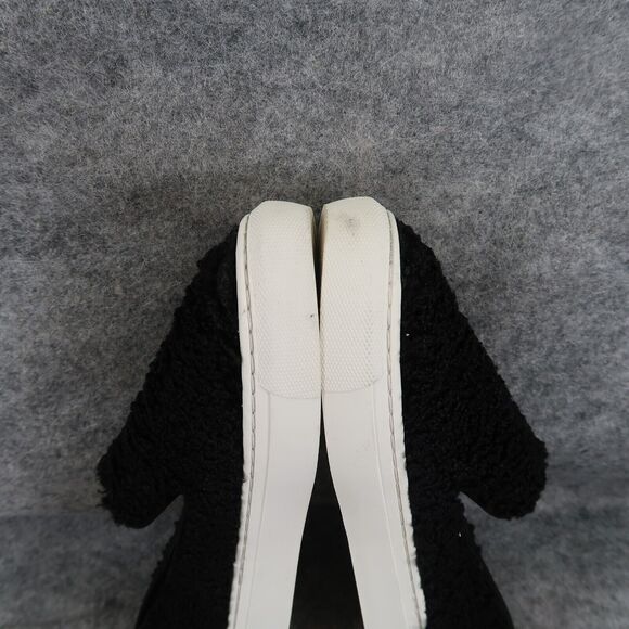 Steven Shoes Womens 6 Sneakers Casual Slip On Skimmer Faux Fur Black Fashion NY - Picture 12 of 16